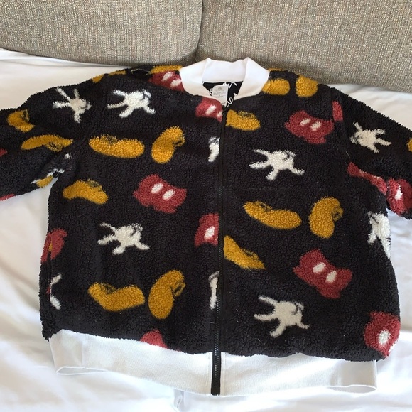 Gently Loved Unisex Sherpa Mickey Jacket by Disney - Picture 1 of 8